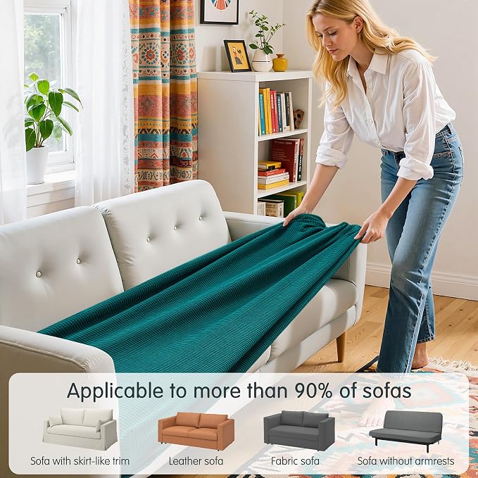 Hokway Couch Cushion Covers Stretch Cushion Covers Sofa Seat Cushion Slipcover - Image 4