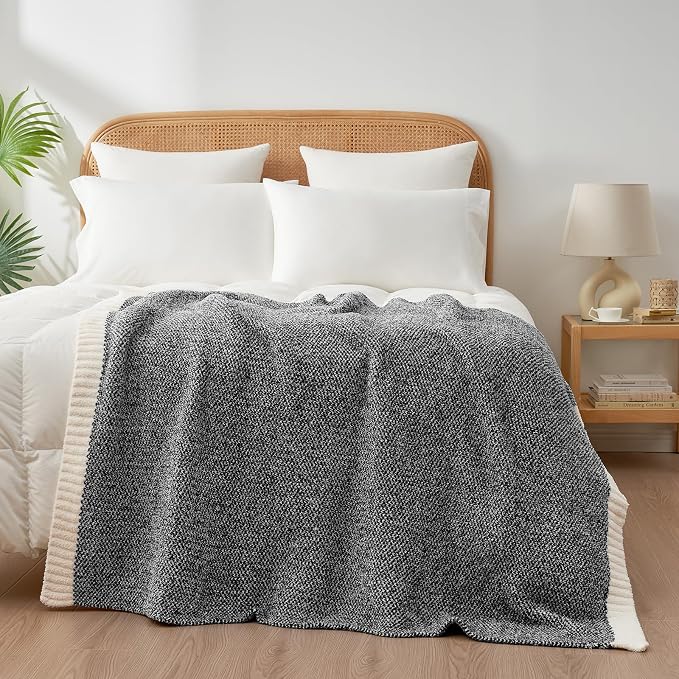 Snuggle Sac Heather Black Throw Blanket - Image 7