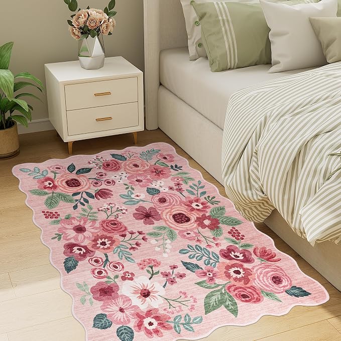 DUKINO 3x4 Rug, Non Slip Floral Washable Area Rug - Image 7
