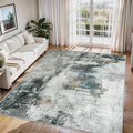 6x9 Area Rugs for Living Room Washable Bedroom Dining Room Black Gold | Modern by Aelenmu