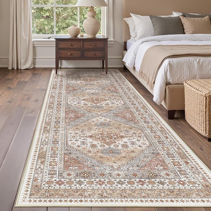 3x10 Runner Rug Non Slip Washable Hallway Runner, Front Porch, Laundry Room by Restydon