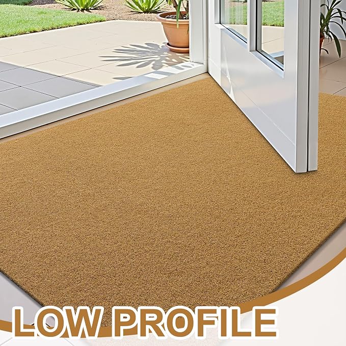 OLANLY Front Door Mat, Low Profile Doormat, Stain and Fade Resistant, - Image 3