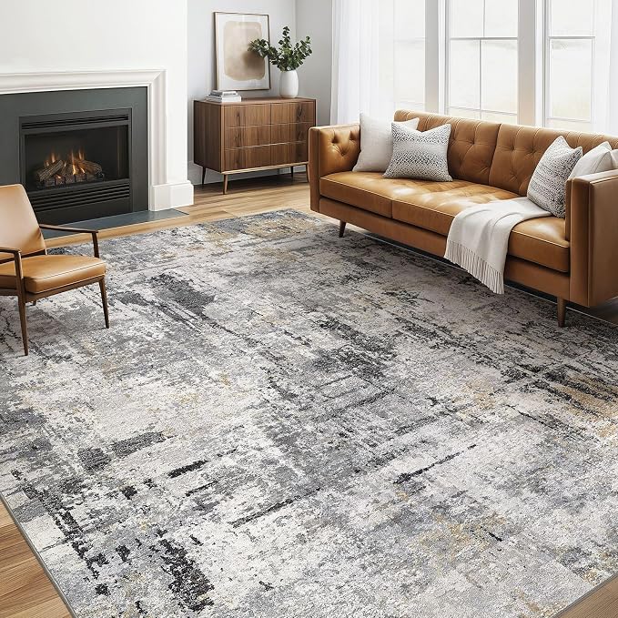 LOONGRUG 6x8 Area Rug Washable Neutral Modern Living Room Rugs Grey Beige | by LOONGRUG