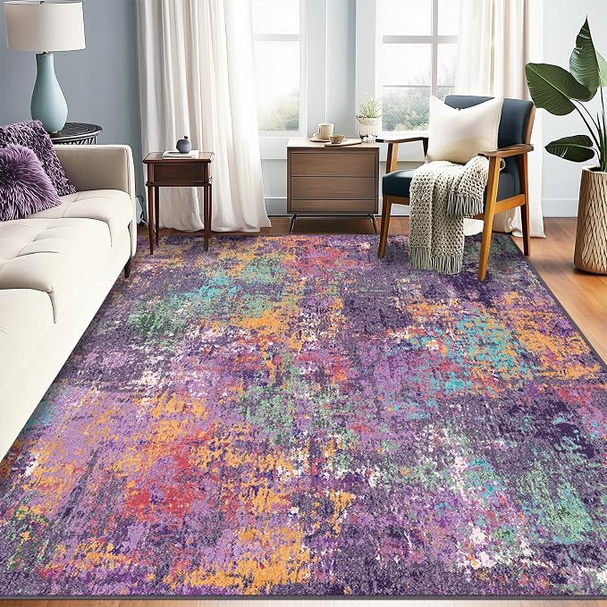RELEANY Washable 6'x9' Abstract Area Rug by RELEANY