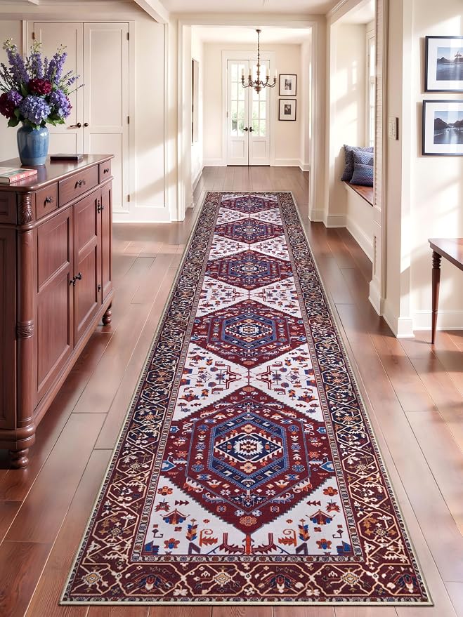 SERISSA 2'6"x14' Washable Non Slip Boho Runner Rug by SERISSAHomeDecorCollection