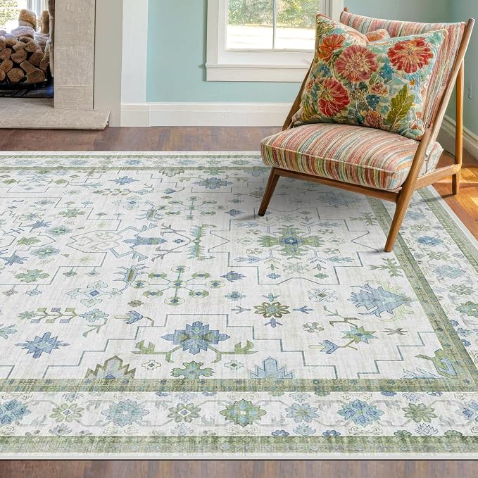 Oushak Area Rug for Bedroom 5x7 - Image 8