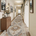 Madane Hallway Runner Rug 3x20 Washable Kitchen Runners 20ft, Turmeric/Grey | by Madane