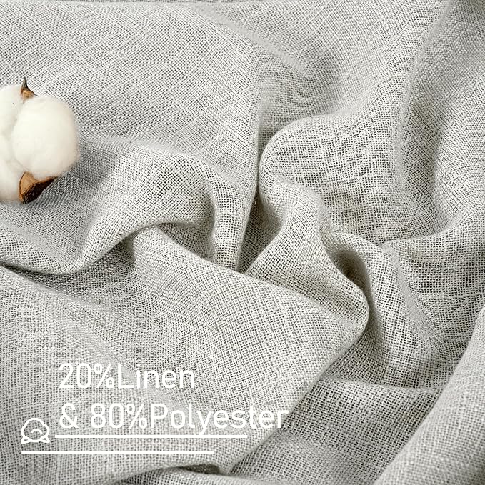 Faux Linen Curtains 63 inches Long - Image 3