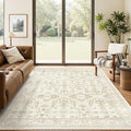 Soalmost 6x9 Area Rug for Living Room Washable Rugs Non-Slip Beige/Brown | by Soalmost