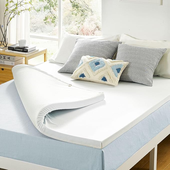 Best Price Mattress 3 Inch Gel Memory Foam Mattress Topper with Cover, CertiPUR-US Certified, Dorm Essentials, Twin