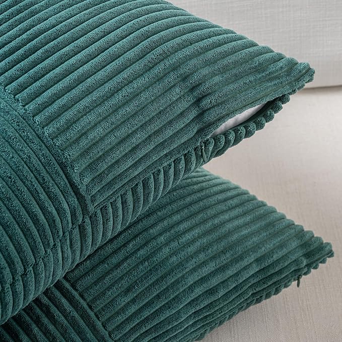 Fancy Homi Set of 2 Teal Boho Long Lumbar Body Decorative Throw Pillow Cover - Image 4