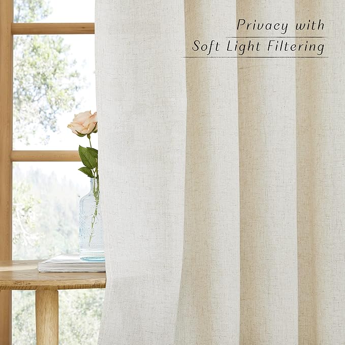 NICETOWN Linen Polyester Curtains - Image 2
