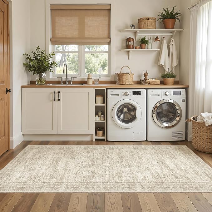 Soalmost Washable Kitchen Runner Rug 3x6 Hallway Entry Rugs Non-Slip, Foldable - Image 4