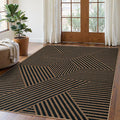 Lahome Geometric Easy Jute Outdoor Rug 5x7, Farmhouse Washable Indoor Outdoor by Lahome