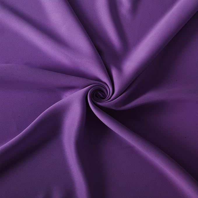 Purple Blackout Curtains 34 x 54 Inch Length/Set of 2 Curtain Panels/Thermal - Image 5