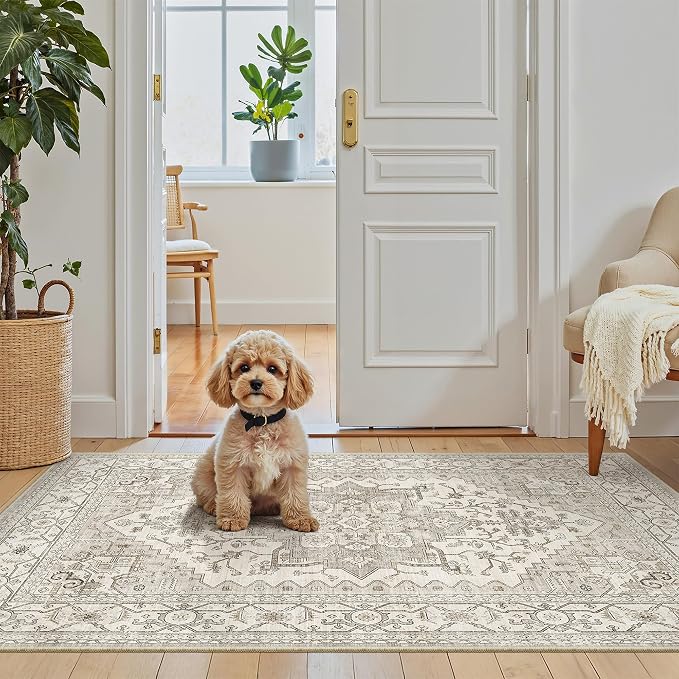 Madane Washable Area Rug 2x4, Small Entryway Rugs Non-Slip, Low-Pile Floor - Image 4