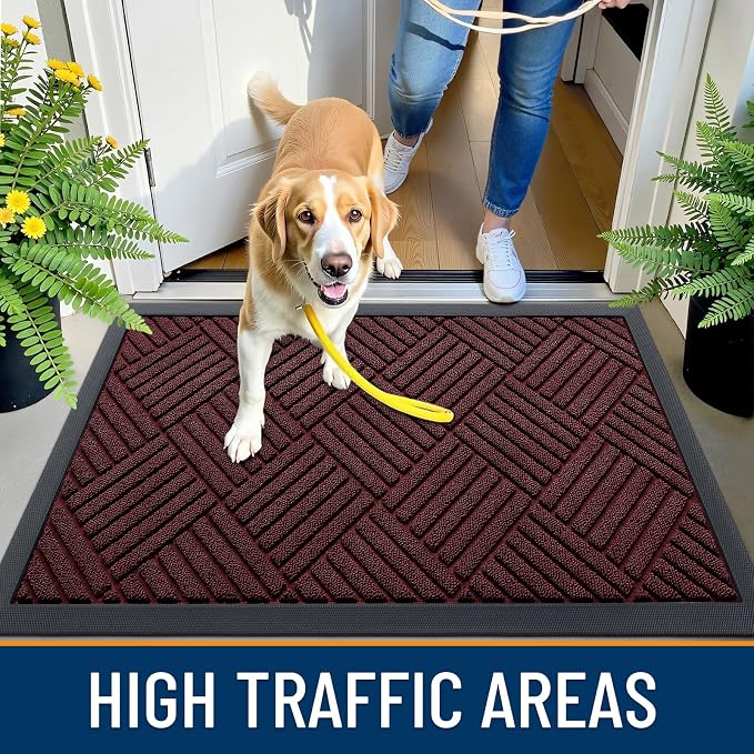 OLANLY Front Door Mat Outside Entrance 47x23, Waterproof Heavy-Duty Doormat | - Image 6