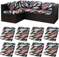 8Pcs Patio Cushion Covers, Outdoor Stretch Cushion Covers, Washable | Stretch by Unknown