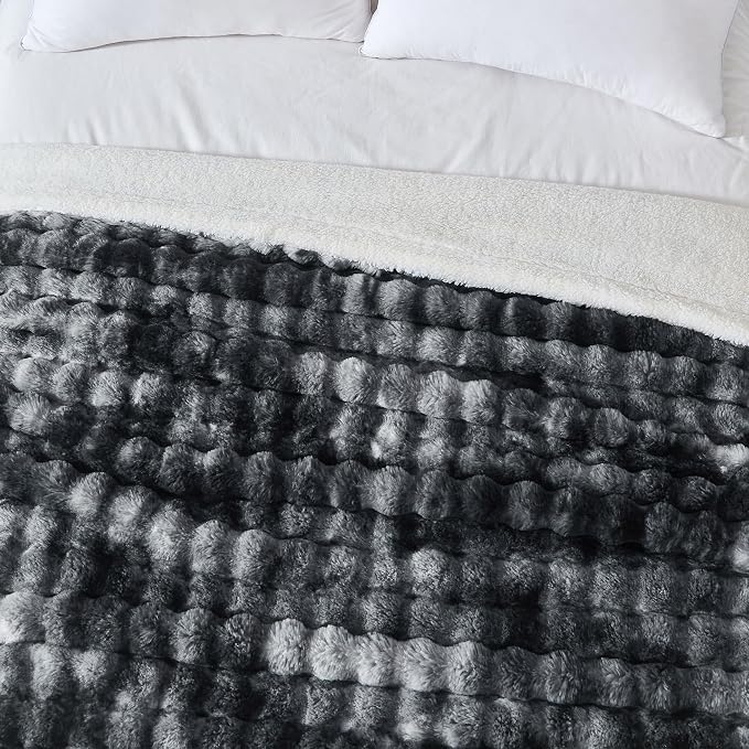 60x80 Inches Ultra-Soft Fuzzy Faux Fur Plush Twin Size Blanket - Image 6