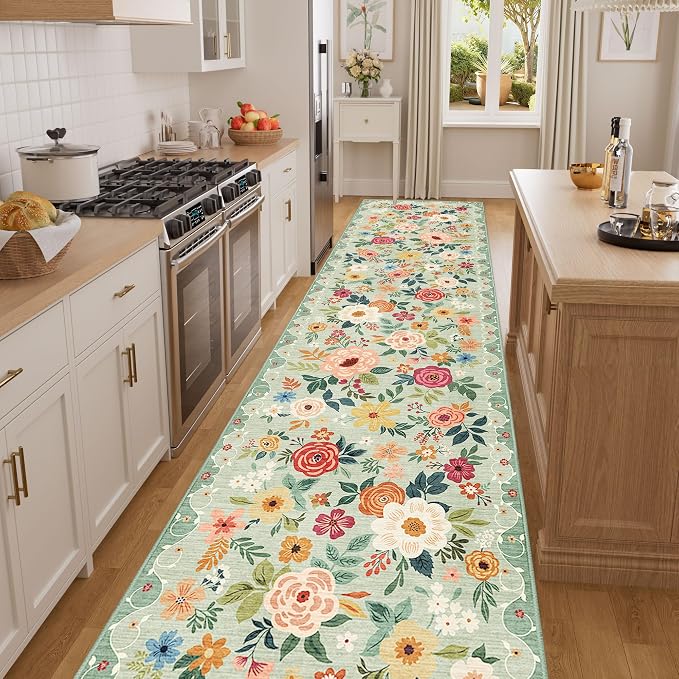 DUKINO 3x12 Washable Runner Rug, Long Hallway Runner Rug Non Slip, Low Pile - Image 3