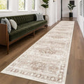 Beige Boho 3x16 Extra Long Runner Rug by HazoHaus