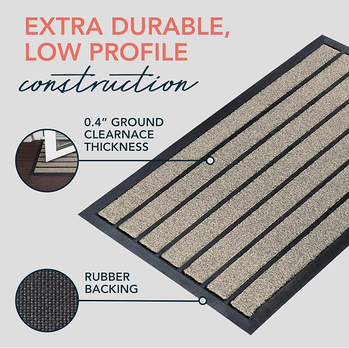 ubdyo Extra Durable Door Mat Outside Entrance | Dirt Trapping, Non-Slip Backing - Image 4