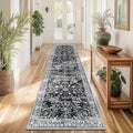 Yamaziot 2x8 Washable Hallway Runner Rug Non Slip Floral Carpet, Stain Resistant by Yamaziot