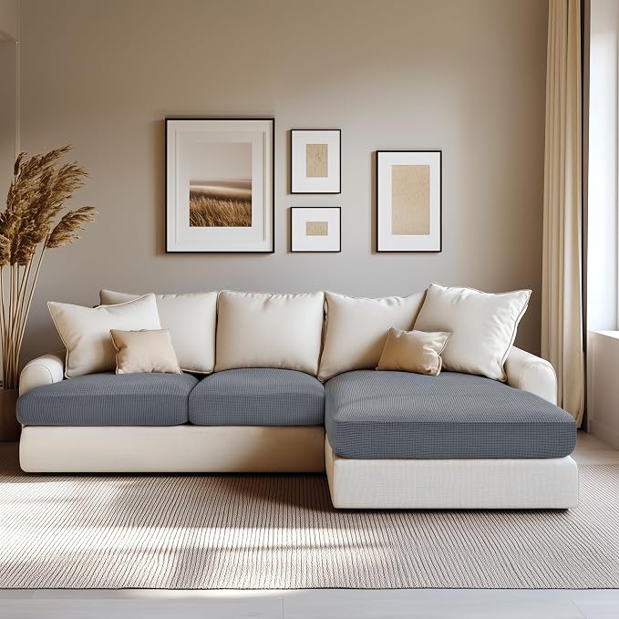 Hokway Stretch Chaise Cover Individual Couch Cushion Slipcovers Reversible - Image 2