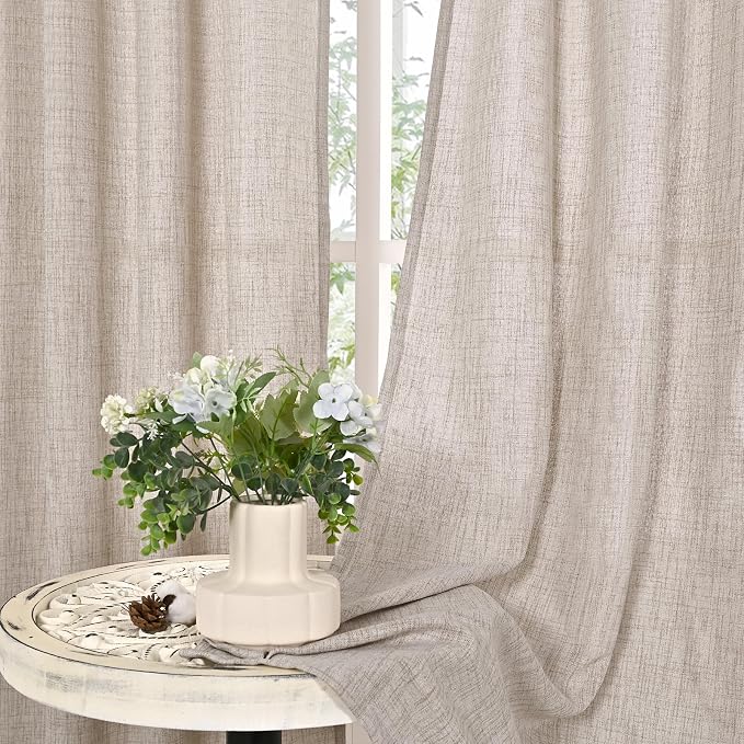 YoungsTex 38 Inch Wide Linen Curtains - Image 9