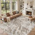 DMOYEST 8x10 Washable Area Rug: Abstract Modern Non-Slip Carpet, Soft Low Pile by DMOYEST