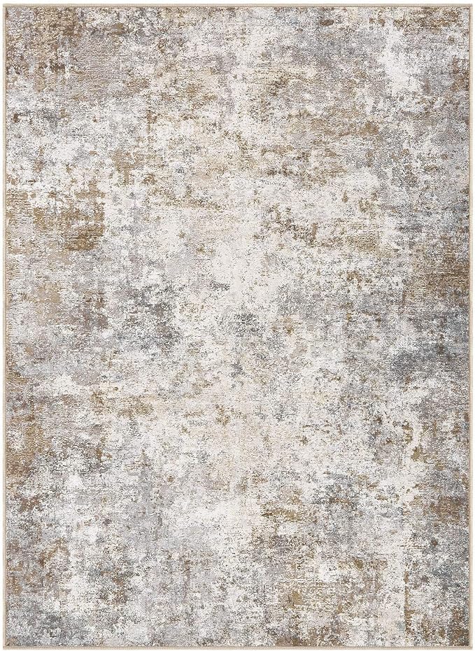 UERMEI 4x6 Area Rug Living Room Rugs Washable Neutral Brown Grey Carpet | - Image 8