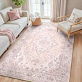 RELEANY Washable Area Rug, Water Repellent, Pet Friendly, Vintage Floral Boho by RELEANY