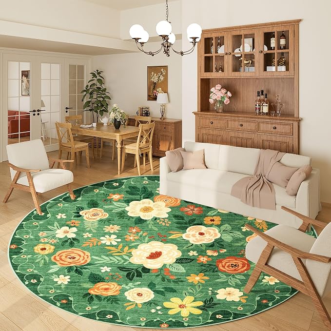 DUKINO 6ft Round Rug, Washable Circle Rug - Image 3