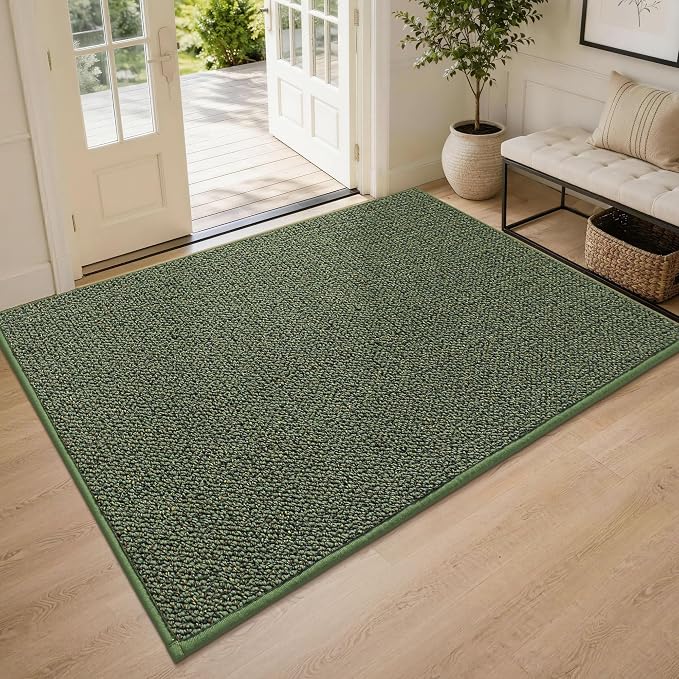 BEQHAUSE Dirt Trapper Door Mat 48" x 72", Non-Slip Washable Doormats, Low by BEQHAUSE