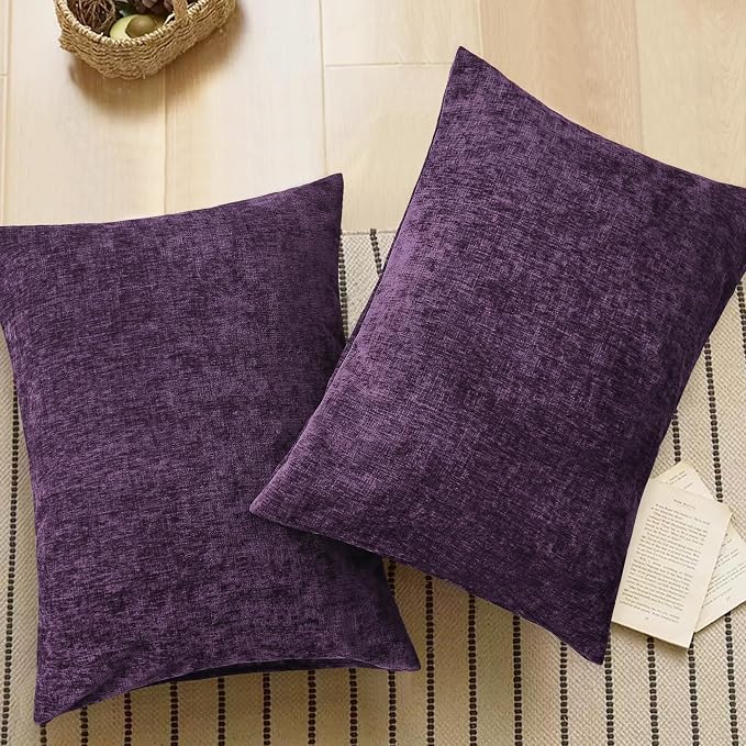 CaliTime Decorative Standard Throw Pillow Covers 26 X 20 Inches Plum Purple | - Image 5
