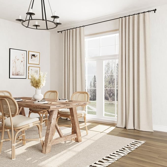 Extra Long 100% Blackout Linen Curtains - Image 8