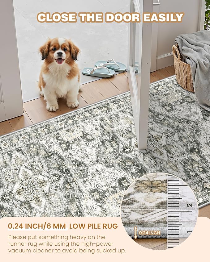 Kitchen Runner Rug Non Slip Washable Rugs 2.5x8, Carpet Runner - Image 6