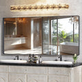 Hasipu Black Bathroom Mirror for Wall, 77 x 36 Inch Metal Framed Bathroom Mirrors for Over Sink, Rectangle Bathroom Vanity Mirror, Anti-Rust, Tempered Glass, Horizontal or Vertical