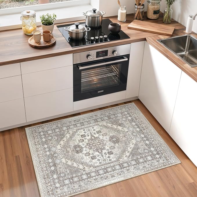 2x3 Rug Non Slip, Small Washable Entryway Rug, Runner - Image 4