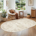 Soalmost Small Oval 3x5 Rug for Entryway Kitchen, Washable Area Rugs, Foldable by Soalmost