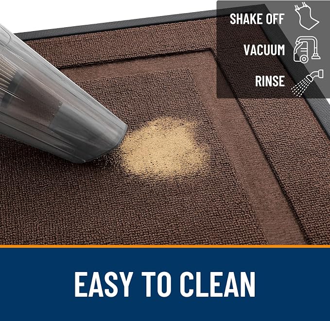 OLANLY Front Door Mat Outside 35x23, All-Season Heavy-Duty Rubber Doormat | - Image 5