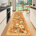 DUKINO 2.6x10 Runner Rug for Hallway, Washable Kitchen Rugs Non Slip Orange | by DUKINO