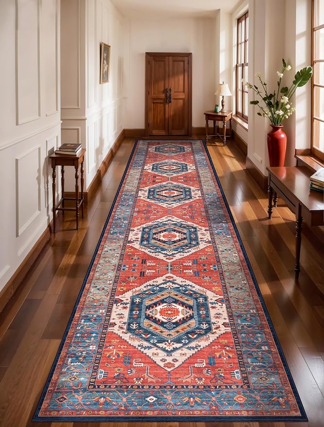 SERISSA 3x14 Washable Non Slip Boho Runner Rug by SERISSAHomeDecorCollection
