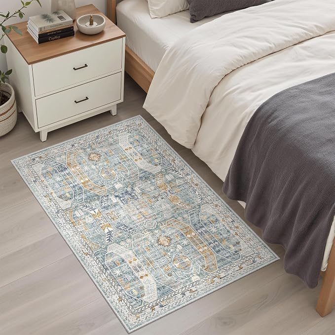 Madane Washable Area Rug 2x3 Small Entryway Rugs Non-Slip, Low Pile Floor Carpet - Image 3