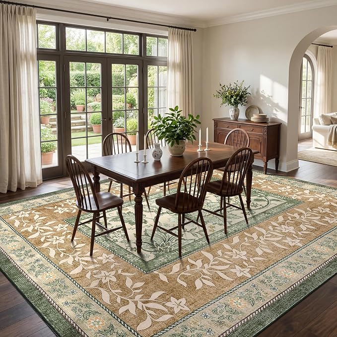 GarveeHome Leaves Floral Area Rug - Image 2