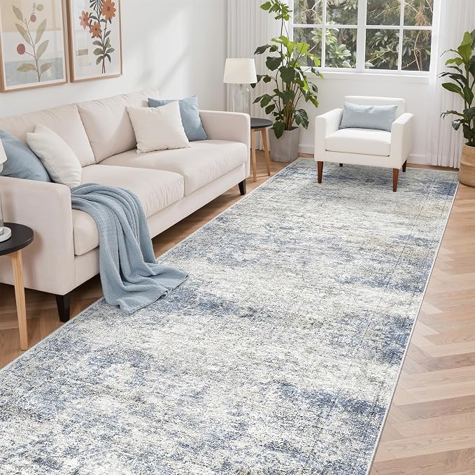 4x10 Runner Rug Non Slip, Washable Hallway Runner Rug, Nursery Room, Soft by Restydon