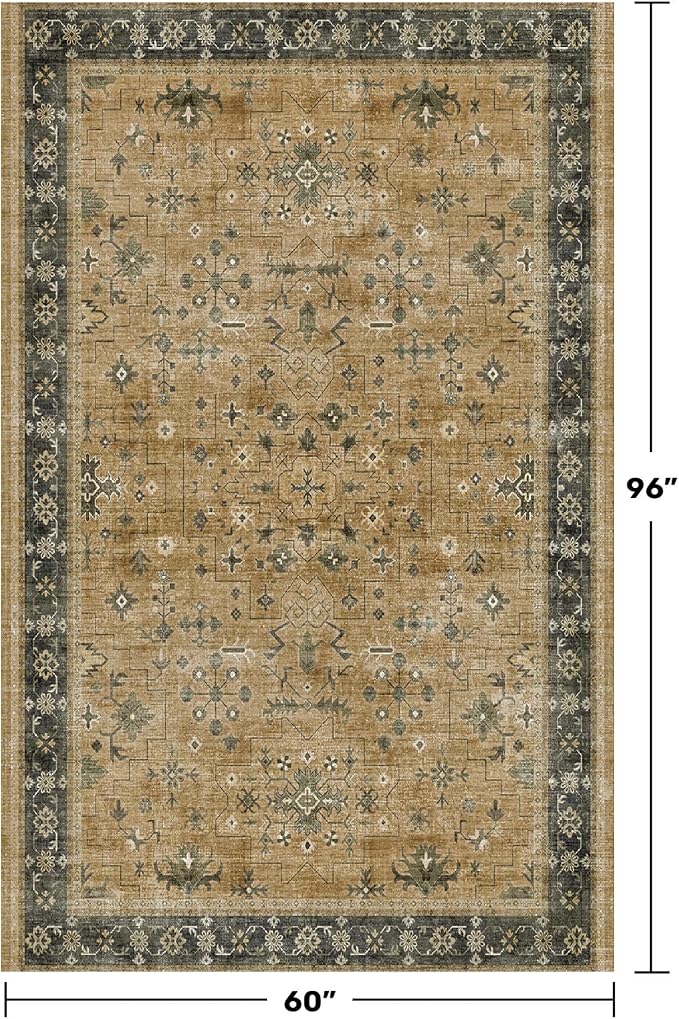 Vintage Desert 5x8 Living Room Area Rug - Image 2