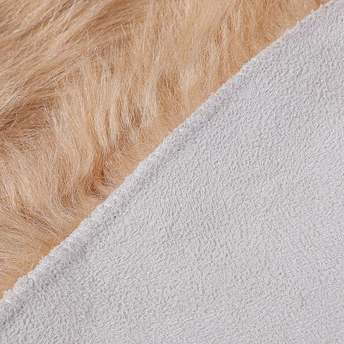linmopm Faux Fur Sheepskin Rug, 2x3 ft | Shag Fluffy Fuzzy, High-Density Cushion - Image 7