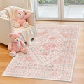 Pink Rugs for Bedroom-3x5 Rug for Entryway, Girls Room | Small Washable Rug for by Zesthome