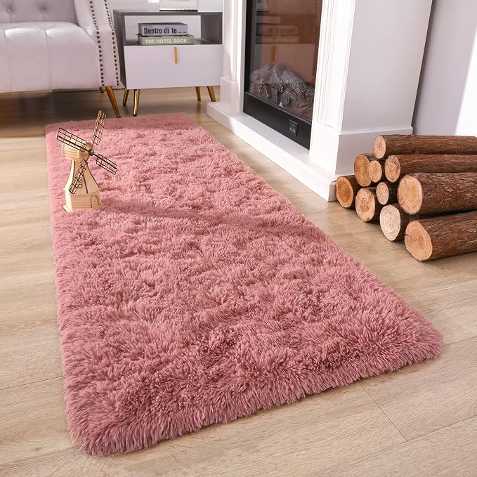 Chicrug Soft Runner Rug for Bedroom Living Room Plush Fluffy Rug 2x8 | Shag - Image 2